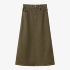 AS SS26  stretch denim skirt fashion lady wear elastic fabric ( waist expands about 2-3cm)