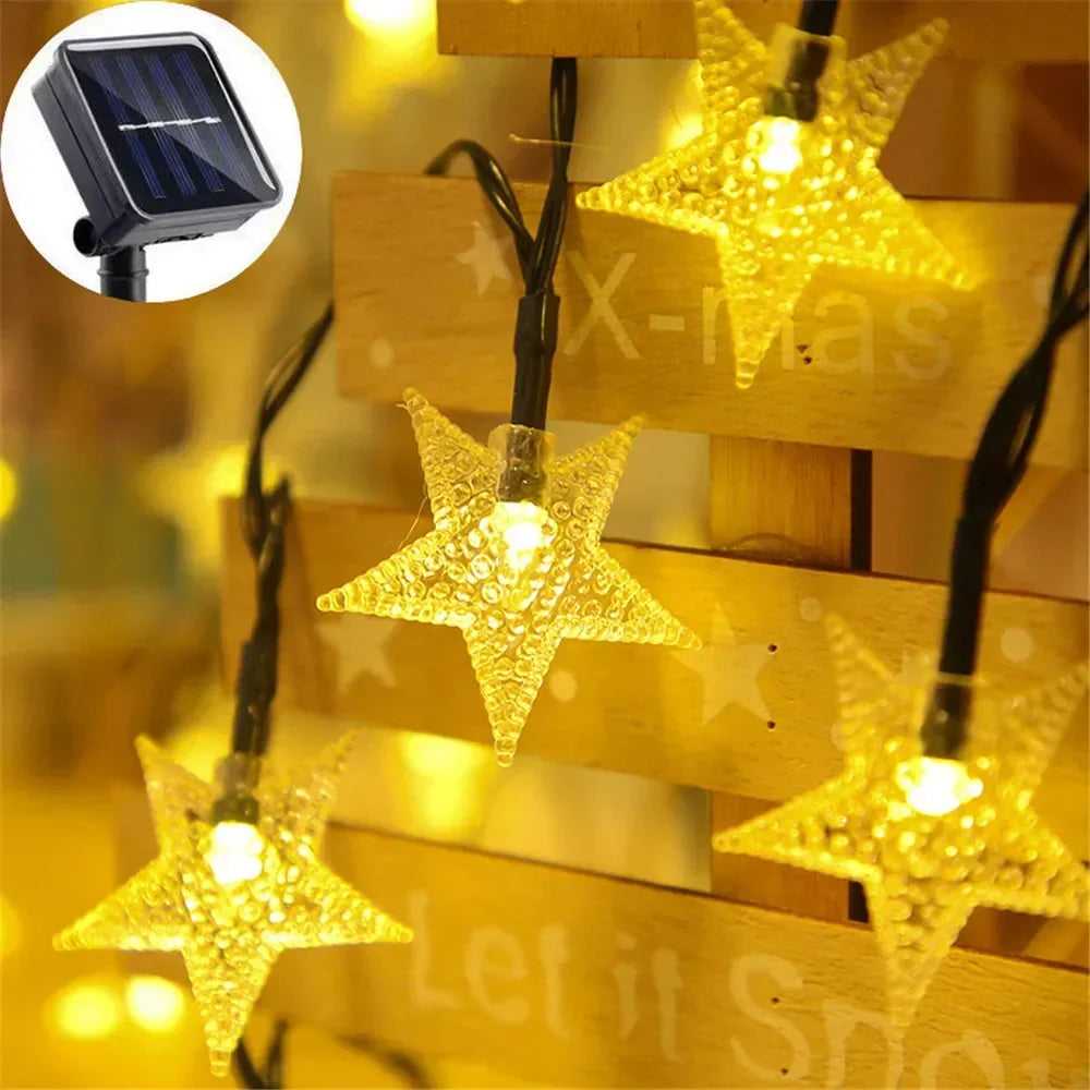 LED Solar Powered Fairy Lights Outdoor Solar Star String Lights For Christmas Patio Garden Yard Porch Wedding Birthday Decor
