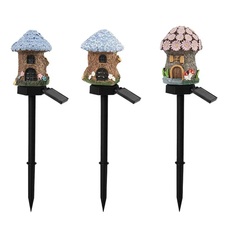 Solar Powered Fairy House Lawn Lamp Solar Led Light Outdoor Garden Decoration Lamp Waterproof Solar Lights