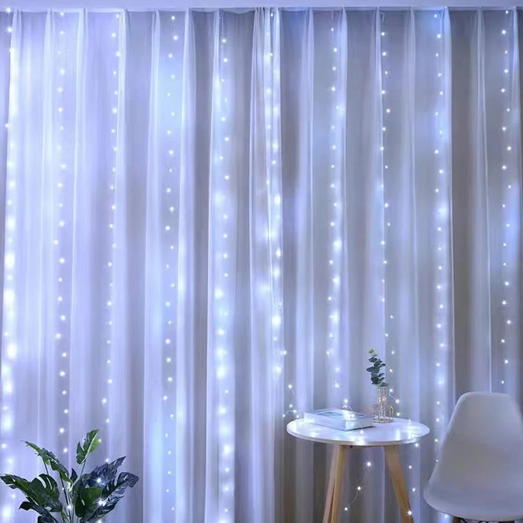 Led Fairy String Curtain Lights 8 Modes Remote USB Valentine's Day Decoration Home Festival New Year Lights with Remote Control Curtain Light String 8 Lighting Modes, Fairy Lights, Copper Wire Lights, Christmas Party, Wedding