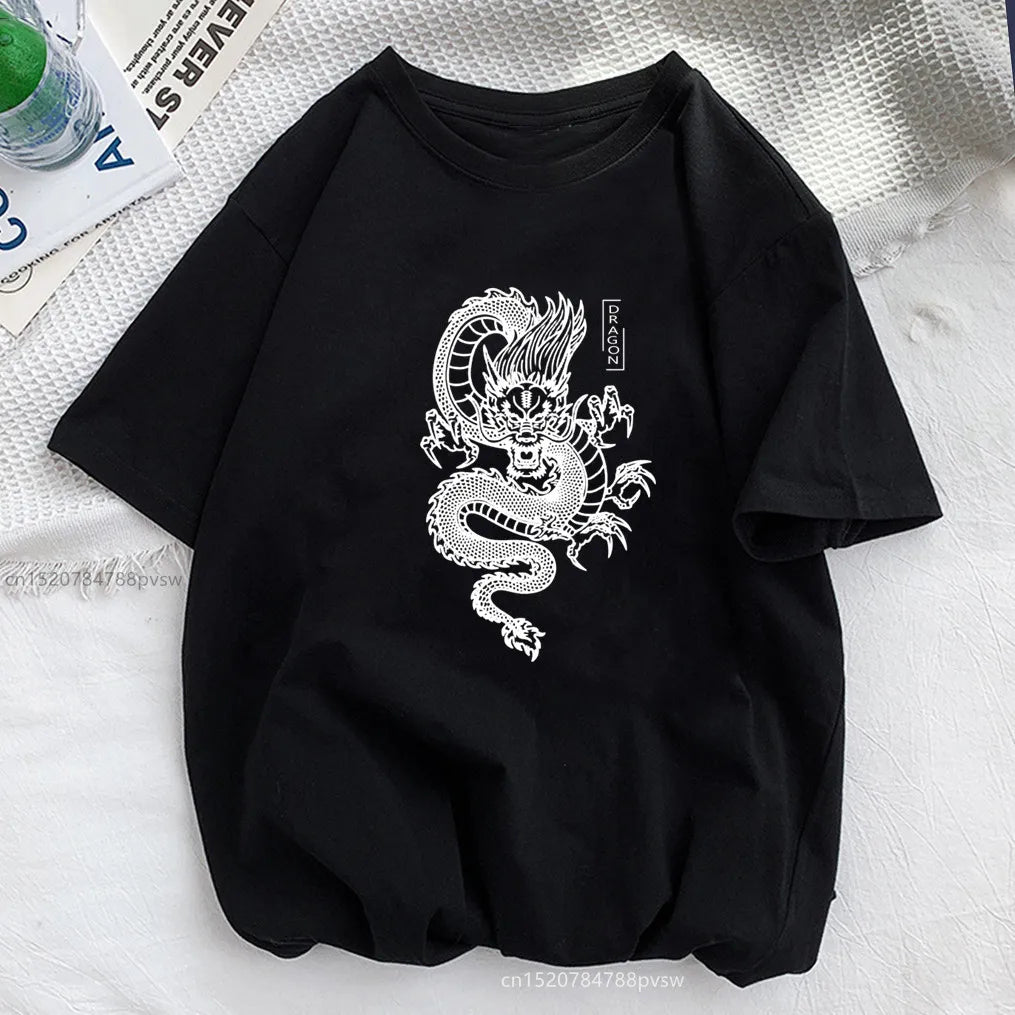 Dragon Print Women Tshirt Polyester Casual Funny t shirt Gift For Lady Yong Girl Top Tee