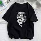 Dragon Print Women Tshirt Polyester Casual Funny t shirt Gift For Lady Yong Girl Top Tee